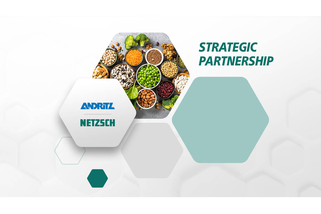 ANDRITZ schließt Partnerschaft mit NETZSCH-Feinmahltechnik GmbH Strategische Partnerschaft zur Zusammenarbeit bei der Bedienung des Marktes für alternative Proteine mit zukunftsorientierten Technologien und Verfahren.