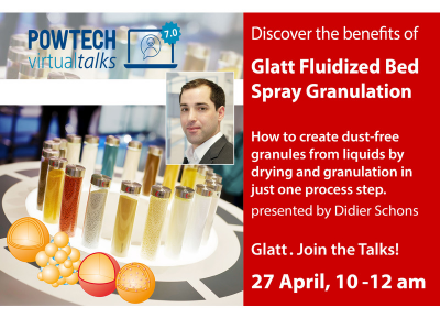 Creating dust-free granules by drying and granulating liquids in just one process step