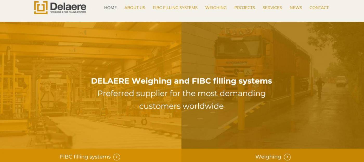 New website Delaere Weighing & FIBC filling systems 