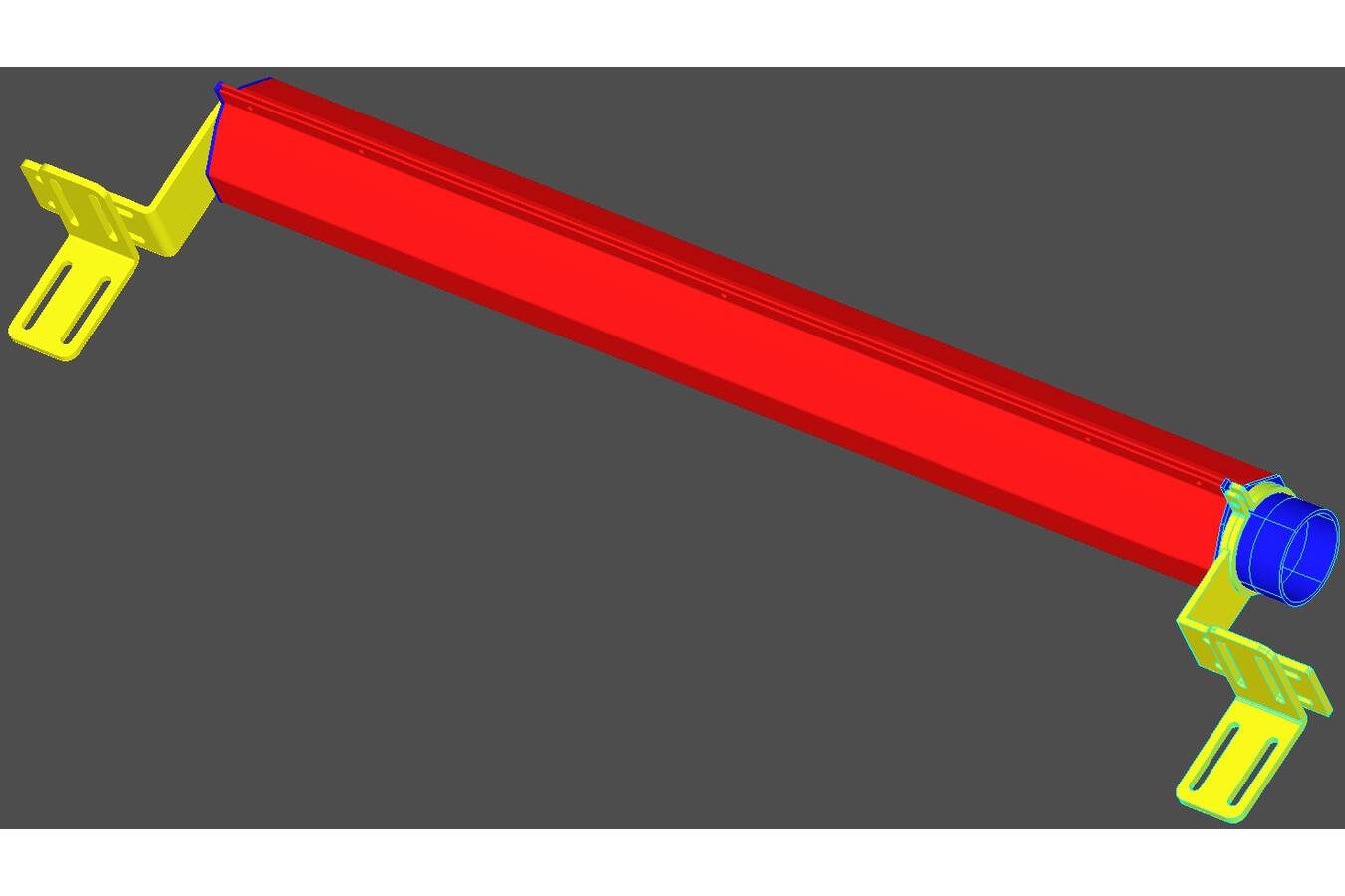 Test setup - Low pressure air knife. 