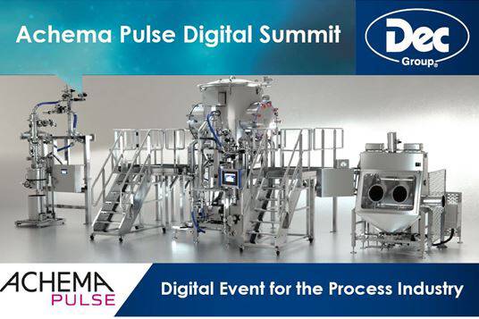 Achema Pulse 15 - 16 Juni 2021 Achema Pulse ist ein neues digitales Format, welches Fachkräfte aus der globalen Prozessindustrie zusammenbringt. 