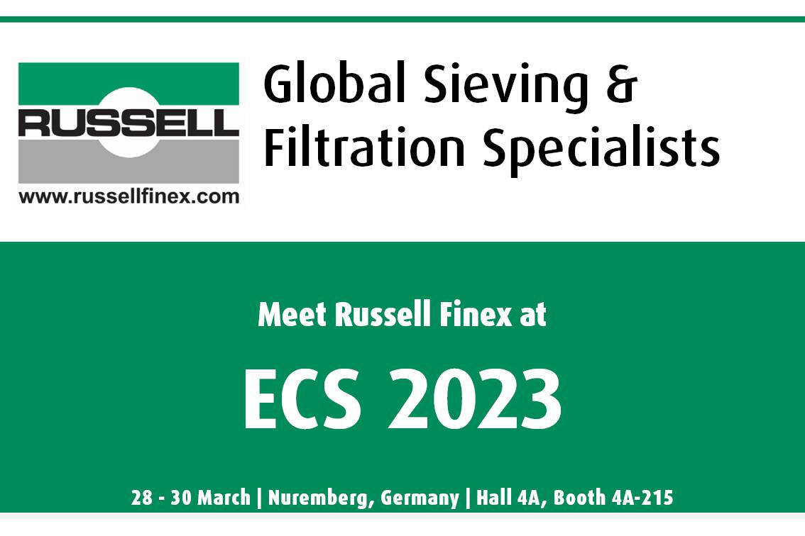 Treffen Sie Russell Finex auf der European Coatings Show 2023 Entdecken Sie unser Angebot an Sieb- und Filtrationslösungen für die Lack- und Farbenindustrie auf der ECS 2023
