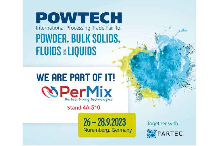 Vorstellung von PerMix auf der Powtech 2023 Richten Sie Ihr Unternehmen mit PerMix auf der Powtech 2023 aus, wo Tradition und Innovation nahtlos ineinander übergehen. Unsere Mischtechnologie, technische Präzision und konstante Qualität machen uns zum idealen Partner für Ihr Unternehmen.