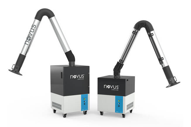 Neue Absauganlage sorgt für reine Luft beim manuellen Laserschweißen Novus air GmbH stellt mobile Filteranlage für Laser- und Schweißrauch in zwei Versionen vor