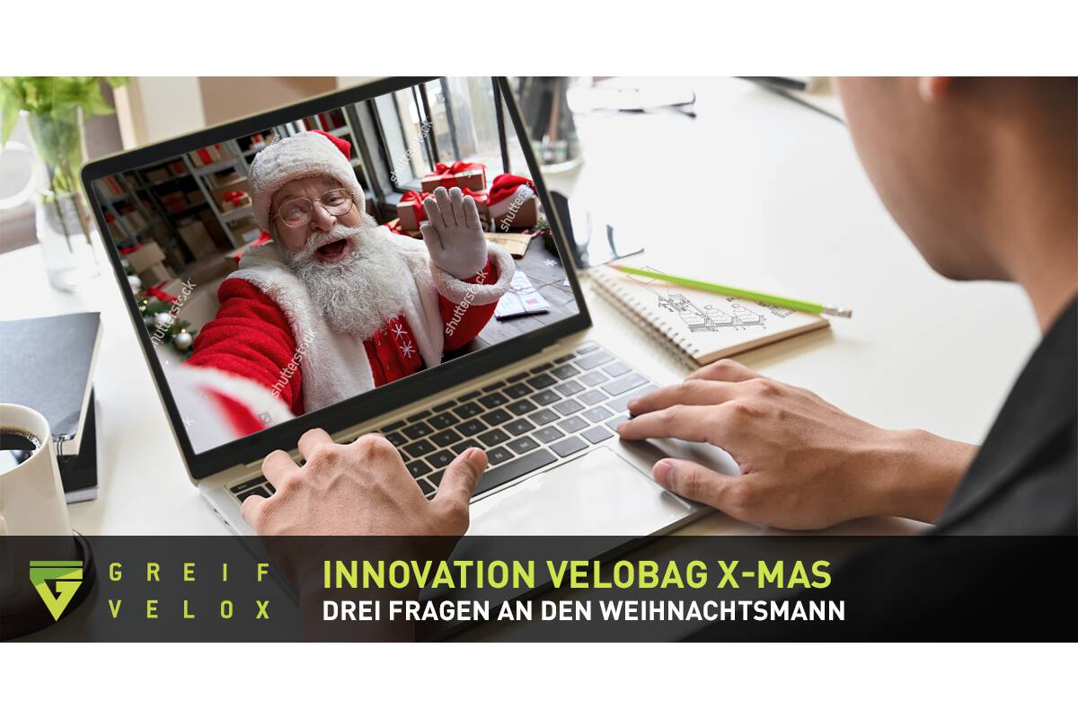 Drei Fragen an den Weihnachtsmann Hochperformante Absackung, Roboterpalettierung und Schlittenverladung: Unsere innovative Anlage VeloBag X-MAS ist ganz auf die effiziente Absackung von Weihnachtsgeschenken abgestimmt.