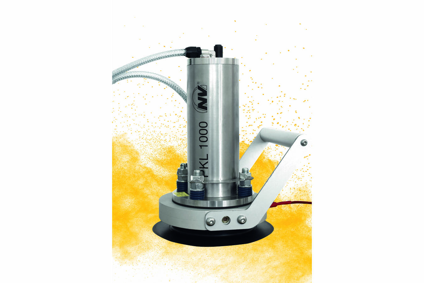 Vibrationstechnische Geräte befestigen ohne Schweißen und Schrauben Flexible Befestigung vibrationstechnischer Geräte: Ansaugen statt Anschweißen