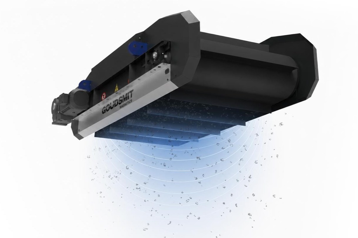 Goudsmit führt DeepReach Magnetabscheider für Recycling ein Goudsmit Magnetics stellt DeepReach vor, ein Sortiment zur Magnetseparation in Bulk- und Recyclingprozessen. Das tiefe Magnetfeld maximiert die Metallausbeute und senkt gleichzeitig die Betriebskosten.