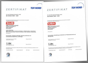 Zertifizierter Arbeitsschutz bei SMB und MBA BS OHSAS 18001-Zertifizierung nun auch für MBA bis 2016 gültig