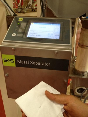 S+S Metall-Separatoren für türkischen Kaffee aus Ägypten  Forderung nach höchster Tastempfindlichkeit auf alle Metalle wird erfüllt