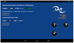ULT-App jetzt auch für Android verfügbar Applikationssoftware für tragbare Geräte hilft bei Errechnung benötigter Absaug- und Filteranlagen
