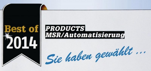 Best of Products 2014 von PROCESS - Platz 3 für MOLLET In der Kategorie MSR/Automatisierung hat der MOLOSbob LF20 den 3. Platz erhalten