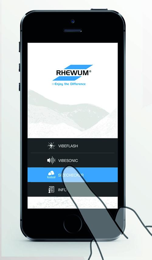 Die innovative RHEWUM SizeChecker App - ab sofort im Apple App Store erhältlich
