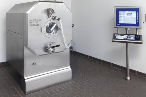 Modernstes Equipment für Versuche im Service Center Neue Technologie: TriPan Coater BFC 50 und GMA 70 in Kombination mit BFS 30