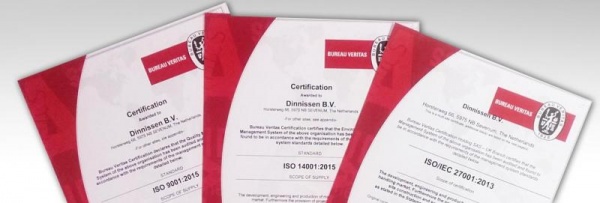 ISO Zertifizierung für Dinnissen Process Technology  