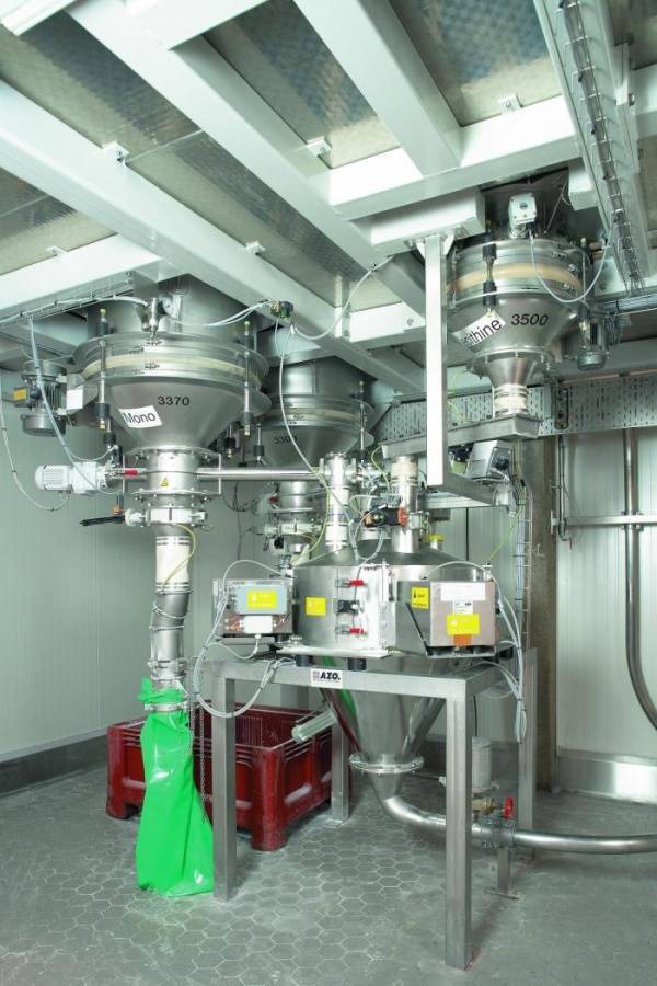 AZO COMPONENTER® Automatisches, hochgenaues Dosieren, Wiegen, Sammeln von Chargen zur Mischerbeschickung