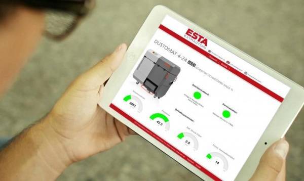 Neues 4.0-Modul für Absauganlagen ESTA stellt Entstauber und Anlagensysteme mit Industrie 4.0-Funktionen auf der POWTECH vor