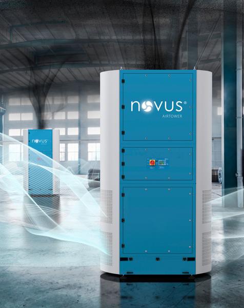 Einzigartige Schweißrauchabsaugung auf EuroBlech 2018 Novus air präsentiert den AIRTOWER mit kundenorientierten Alleinstellungsmerkmalen