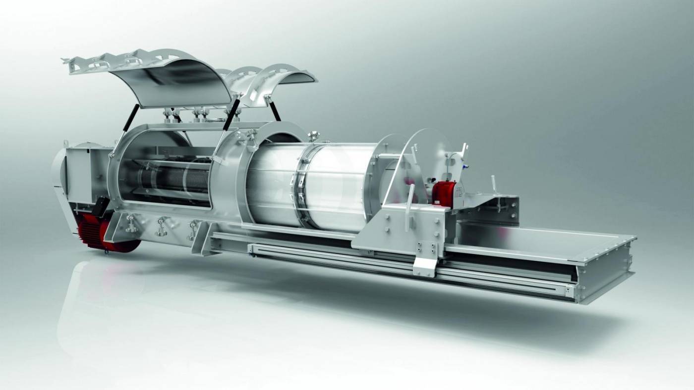 Siebmaschine mit Wingdoors 