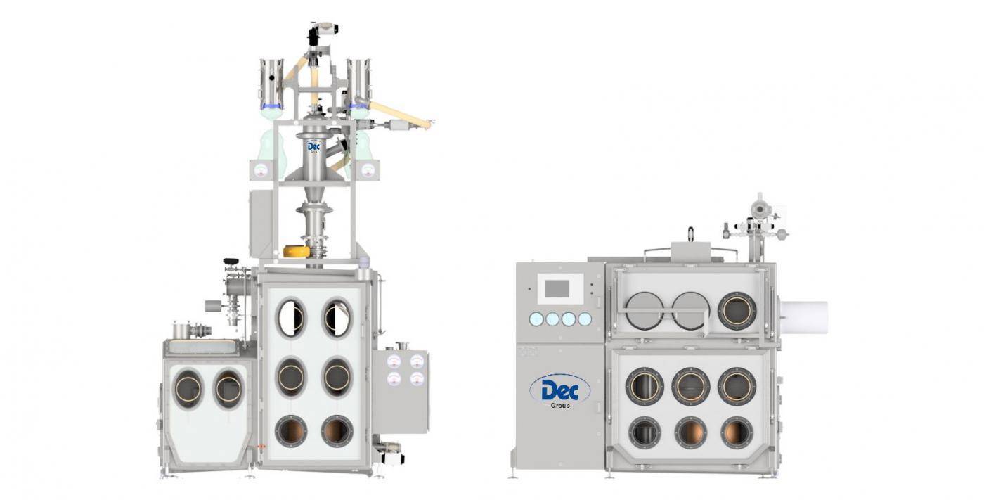 Links: Pack-Off Einheit mit PTS/DosiValve und rechts: die Einheit für die Filtertrocknerentleerung