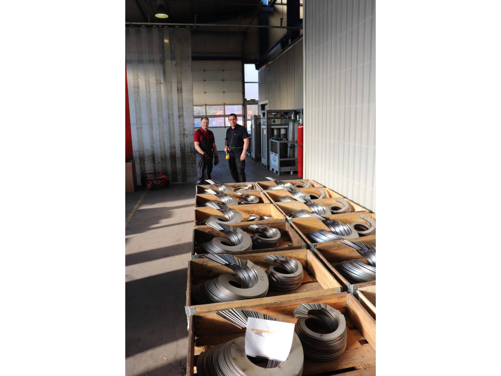 Konische Schneckenflügel positionsweise verpackt Kommisionierung im Kundenauftrag von konischen Schneckenflügel