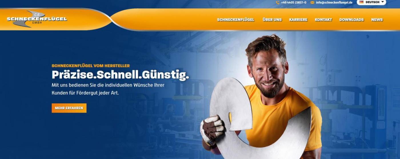 Neue Homepage der C.E. Schneckenflügel GmbH 
