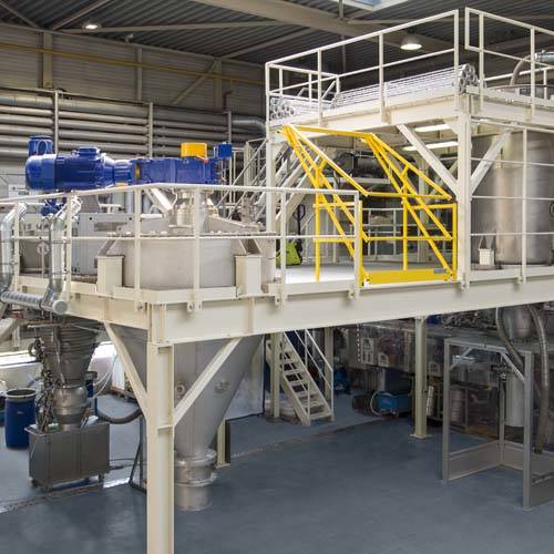 Powder processing test facilities